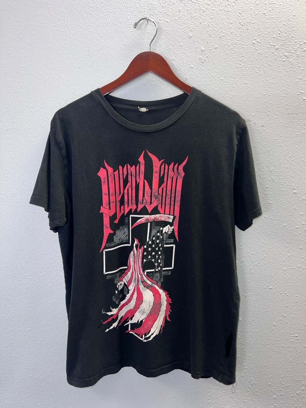 Vintage 2008 Pearl Jam Tour T Shirt Grim Reaper Stealth Bomber Black Med 0404